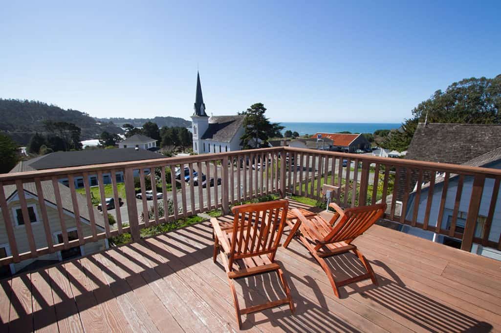 Redwood Tower - upstairs deck with ocean view