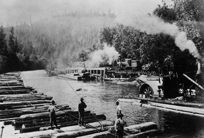 Logging on Big River - 1860